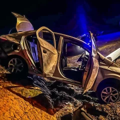 Impactante vuelco en la Ruta 12 cerca de Cañadón Seco