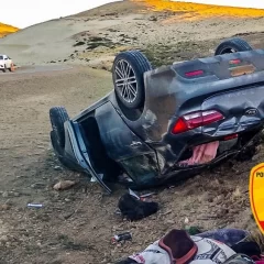 Perdió el control de su vehículo y volcó en cercanías de Puerto San Julián