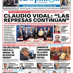 Tapa del Diario La Opinión Austral edición impresa del viernes 6 de marzo de 2026, Santa Cruz