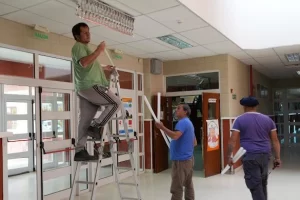 CPE realiza operativo integral de mantenimiento en escuelas de Puerto Deseado y Tellier