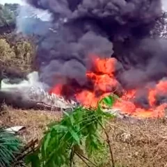 Un avión Fuerza Aérea de Colombia se estrelló con más de 100 militares a bordo