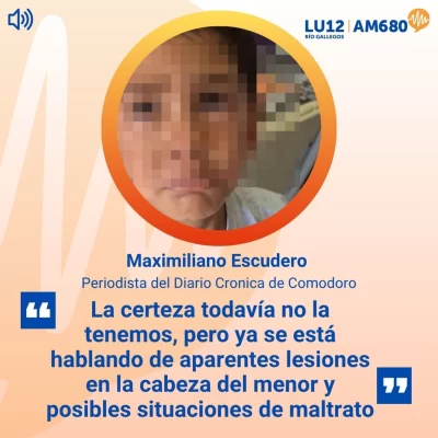 Conmoción en Comodoro: investigan la muerte de un niño y apuntan a posible violencia familiar