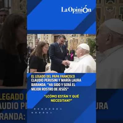 El matrimonio santacruceño de Claudio Perusini y MAría Laura Baranda recordaron al papa Francisco
