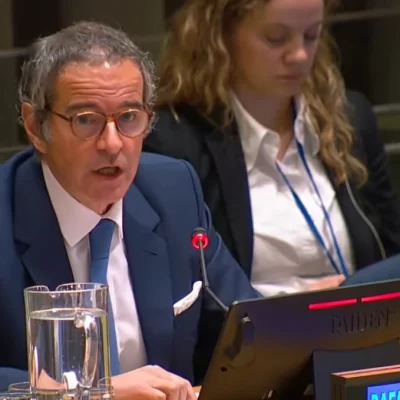 Rafael Grossi expuso en una asamblea clave en su postulación a secretario general de la ONU