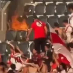 Incendio en una tribuna del Monumental en la previa del Superclásico