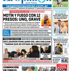 Tapa del Diario La Opinión Austral edición impresa del viernes 10 de abril de 2026, Río Gallegos, Santa Cruz, Argentina