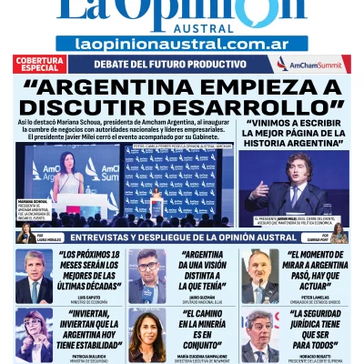 Tapa especial de La Opinión Austral: cobertura especial en AmCham Summit 2026