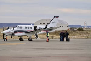 Fuerte movimiento de aviones privados en Rio Gallegos