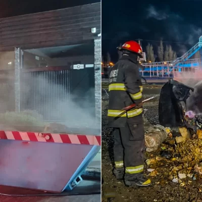 Bomberos sofocaron incendios en contenedores de residuos en El Calafate y Río Gallegos Bomberos sofocaron incendios en contenedores de residuos en El Calafate y Río Gallegos