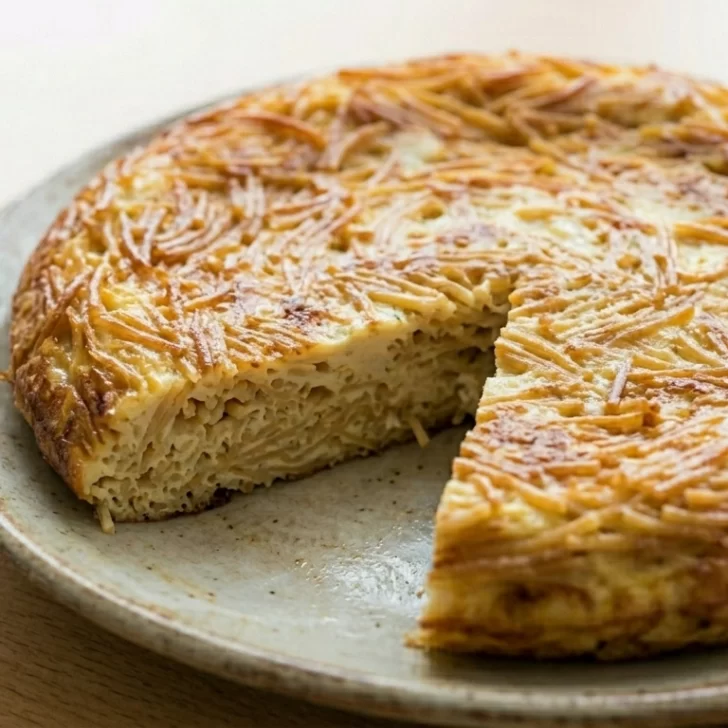Receta original para fin de mes: tortilla de fideos con cebolla Receta original para fin de mes: tortilla de fideos con cebolla