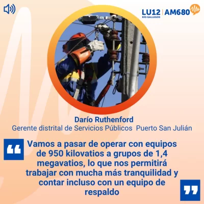 Puerto San Julián renueva su sistema eléctrico con nuevos generadores tras años de reclamos