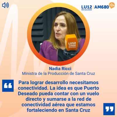 Puerto Deseado apunta a recuperar la conectividad aérea con una inversión superior a los $1.000 millones Puerto Deseado apunta a recuperar la conectividad aérea con una inversión superior a los $1.000 millones