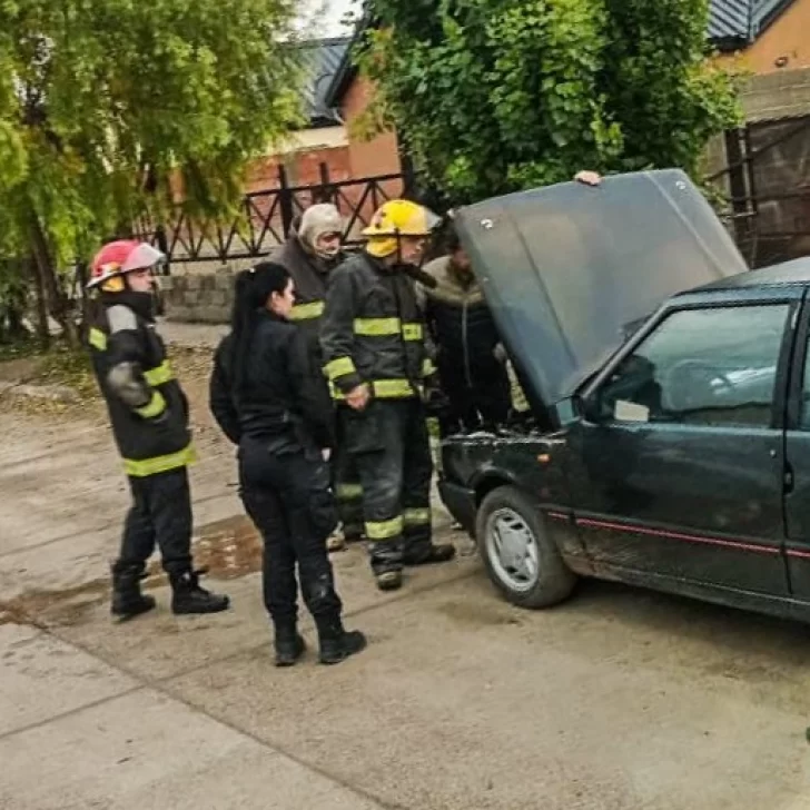 Una avería en el sistema de refrigeración de un auto motivó la intervención de Bomberos Una avería en el sistema de refrigeración de un auto motivó la intervención de Bomberos