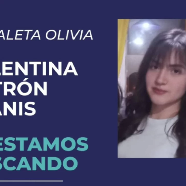 Buscan a una adolescente de 16 años desaparecida en Caleta Olivia: piden colaboración para encontrarla Buscan a una adolescente de 16 años desaparecida en Caleta Olivia: piden colaboración para encontrarla