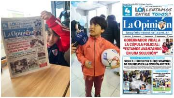Vicente completó el álbum del Mundial, se ganó una pelota y salió en la tapa de La Opinión Austral Vicente completó el álbum del Mundial, se ganó una pelota y salió en la tapa de La Opinión Austral