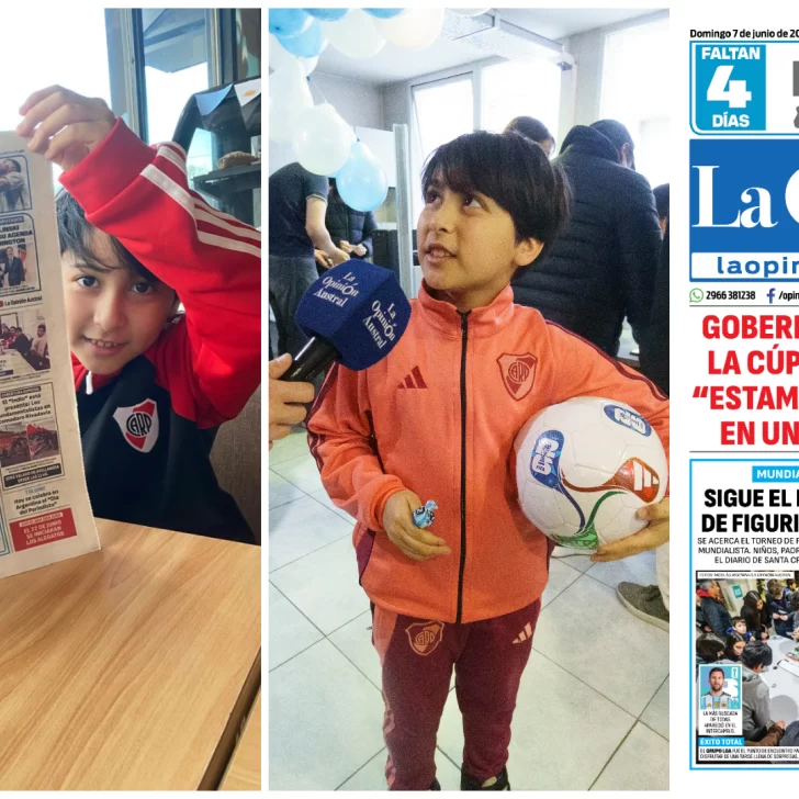 Vicente completó el álbum del Mundial, se ganó una pelota y salió en la tapa de La Opinión Austral Vicente completó el álbum del Mundial, se ganó una pelota y salió en la tapa de La Opinión Austral