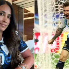 Así festejó Antonella Roccuzzo el gol de Lionel Messi