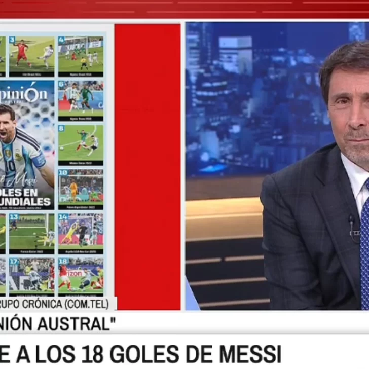 “La más linda del mundo”: Eduardo Feinmann elogió la tapa de La Opinión Austral por los 18 goles de Messi “La más linda del mundo”: Eduardo Feinmann elogió la tapa de La Opinión Austral por los 18 goles de Messi