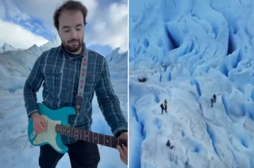 Una banda tocó el Himno Nacional en el Glaciar Perito Moreno para alentar a la Selección Argentina: “Messi, cuando quieras venir, acá te esperamos” Una banda tocó el Himno Nacional en el Glaciar Perito Moreno para alentar a la Selección Argentina: “Messi, cuando quieras venir, acá te esperamos”
