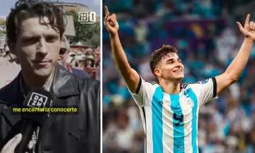 El inesperado mensaje de Tom Holland para Julián Álvarez antes del Mundial El inesperado mensaje de Tom Holland para Julián Álvarez antes del Mundial