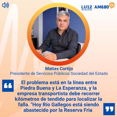 Matias Cortijo explicó por qué sigue el corte de energía en Santa Cruz