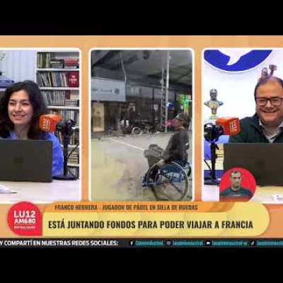 Franco Herrera busca apoyo para representar a Argentina en el Mundial de pádel adaptado