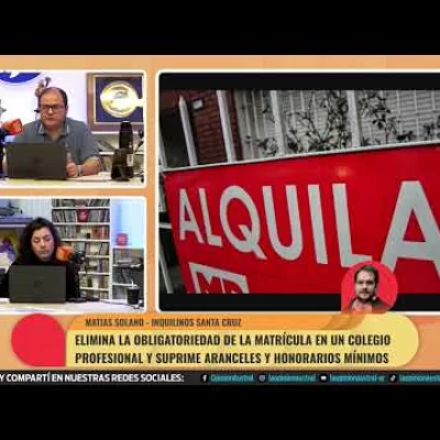 Inquilinos Santa Cruz rechazó la desregulación inmobiliaria impulsada por el Gobierno Nacional