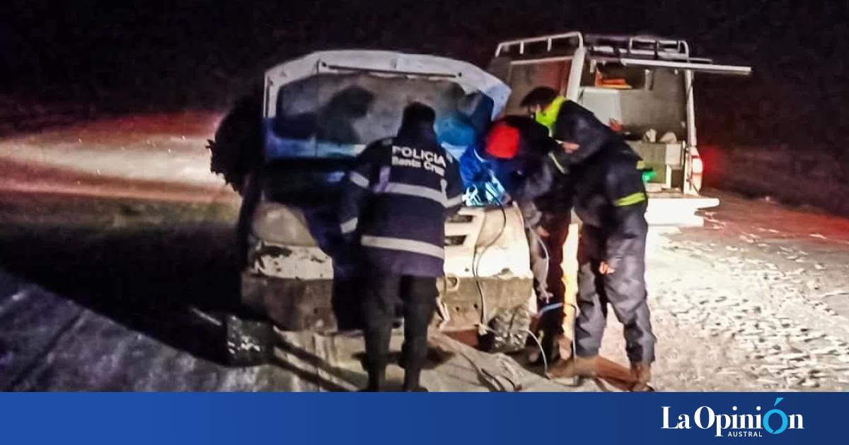 Rescataron a tres personas que quedaron varadas en plena Ruta 40 al sur de Gobernador Gregores