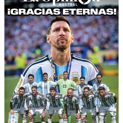 Tapa especial de La Opinión Austral: ¡Gracias eternas! Tapa especial de La Opinión Austral: ¡Gracias eternas!