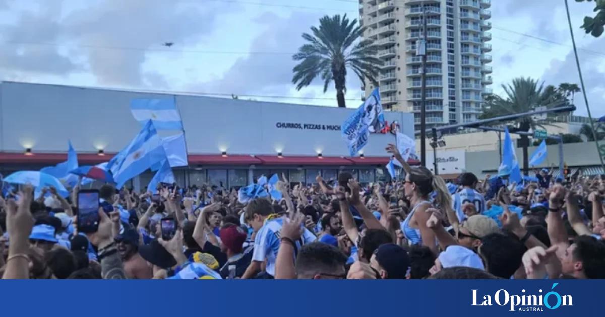 Banderazo en Miami: miles de hinchas argentinos coparon las calles antes del duelo con Cabo Verde en el Mundial 2026