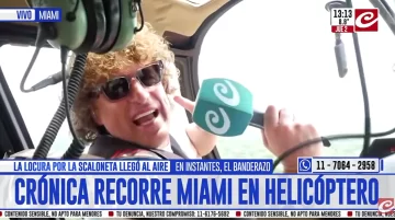 “Rulo” sobrevoló Miami en helicóptero y mostró la previa del partido de Argentina como nunca antes “Rulo” sobrevoló Miami en helicóptero y mostró la previa del partido de Argentina como nunca antes