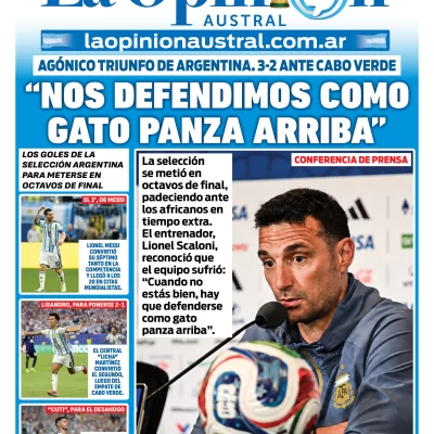 Tapa especial Mundial 2026: agónico triunfo de Argentina 3 a 2 ante Cabo Verde