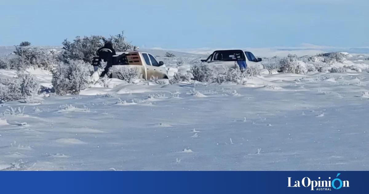 Vialidad Provincial rescató a una familia varada en medio de más de 40 centímetros de nieve
