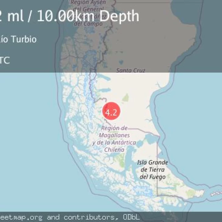 Tembló en Santa Cruz: reportan un sismo de magnitud 4.2 cerca de Río Turbio y otro en las Islas Sandwich del Sur Tembló en Santa Cruz: reportan un sismo de magnitud 4.2 cerca de Río Turbio y otro en las Islas Sandwich del Sur
