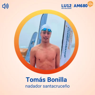 Tomás Bonilla: el campeón de Río Gallegos que nadó frente al Glaciar Perito Moreno
