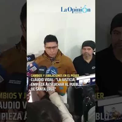 Claudio Vidal: “La Justicia empieza a escuchar al pueblo de Santa Cruz”