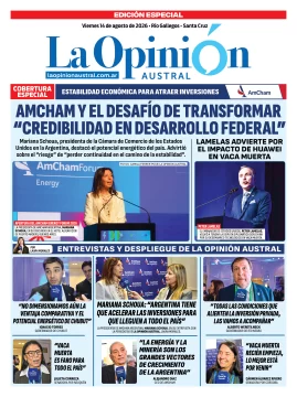 Tapa especial de La Opinión Austral: Estabilidad económica para atraer inversiones Tapa especial de La Opinión Austral: Estabilidad económica para atraer inversiones