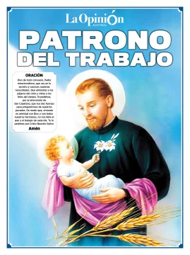 Poster de San Cayetano en la contratapa especial de La Opinión Austral Poster de San Cayetano en la contratapa especial de La Opinión Austral