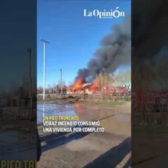 Un incendio destruyó por completo una vivienda en Pico Truncado
