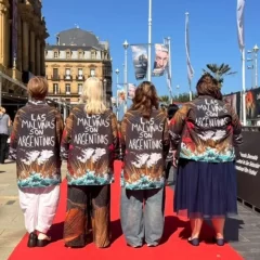 Actrices argentinas llevaron un mensaje sobre Malvinas a la alfombra roja de San Sebastián