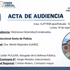 Jueza homologó un pedido de la Policía sobre recreo a detenidos