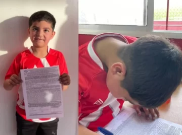 Con apenas 7 años, Camilo Luna cumplió el sueño de muchos: fichó en Argentinos Juniors Con apenas 7 años, Camilo Luna cumplió el sueño de muchos: fichó en Argentinos Juniors