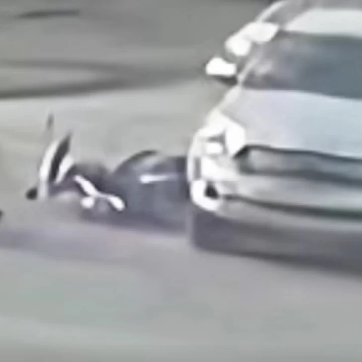 Motociclista chocó contra una camioneta que no le cedió el paso y todo quedó registrado en una cámara de seguridad Motociclista chocó contra una camioneta que no le cedió el paso y todo quedó registrado en una cámara de seguridad