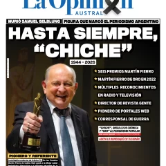 Tapa especial de La Opinión Austral: Hasta siempre, “Chiche”