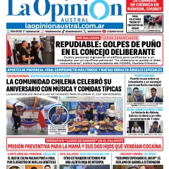 Tapa del Diario La Opinión Austral del sábado 19 de septiembre de 2026, Río Gallegos, Santa Cruz, Argentina