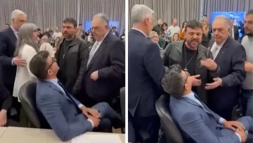 Jairo Guzmán y Juan Grabois casi se van a las manos durante el debate por Malvinas Jairo Guzmán y Juan Grabois casi se van a las manos durante el debate por Malvinas