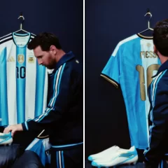 Messi presentó la camiseta que usará en su último partido con la Selección Argentina