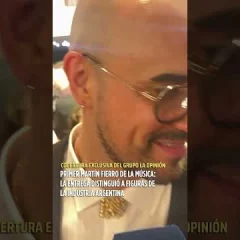 Abel Pintos habló con La Opinión Austral en los Martín Fierro de la Música