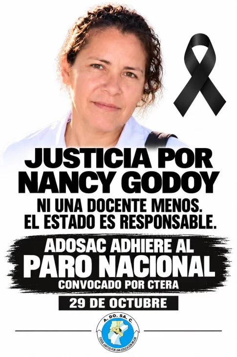  Nancy Godoy, de 52 años, se desempeñaba como docente suplente en la Escuela Rural N.º 626, ubicada en el paraje El Malezal.