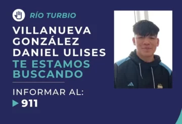 Buscan a un adolescente de 16 años desaparecido en Río Turbio Buscan a un adolescente de 16 años desaparecido en Río Turbio